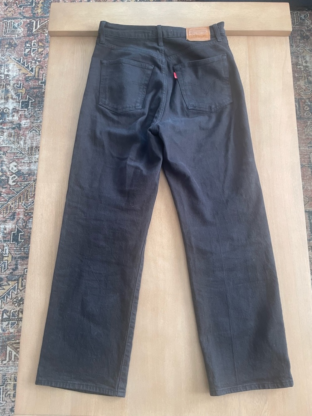 RIBCAGE STRAIGHT ANKLE WOMEN'S JEANS BLACK - Picture 9 of 13